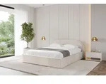 ALTDECOR Polsterbett mit Bettkasten - TIVON-v1 - 200x200 - Beige - Bett ohne