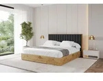 ALTDECOR Polsterbett mit Bettkasten - ENZO4 - 140x200 - Schwarz - Bett ohne Matratze,