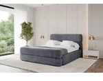 ALTDECOR Polsterbett mit Bettkasten - ENORA-Z - 180x200 - Dunkelgrau - Bett mit