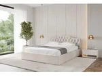 ALTDECOR Polsterbett mit Bettkasten - FALIO-v1 - 180x200 - Beige - Bett ohne