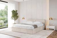 ALTDECOR Polsterbett mit Bettkasten - EMMI-v1 - 160x200 - Beige - Bett ohne Matratze,