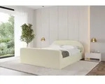 ALTDECOR Polsterbett mit Bettkasten - TIVON-Z-v1 - 200x200 - Beige - Bett mit