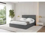ALTDECOR Polsterbett mit Bettkasten - VANTO - 160x200 - Dunkelgrau - Bett mit