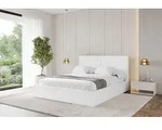 ALTDECOR Polsterbett mit Bettkasten - EMMI - 140x200 - Wei&szlig; - Bett ohne Matratze,