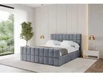ALTDECOR Polsterbett mit Bettkasten - AMEA-Z - 180x200 - Grau - Bett mit Kopfteil und