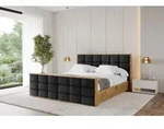 ALTDECOR Polsterbett mit Bettkasten - ENZO2-Z - 160x200 - Schwarz - Bett mit Matratze