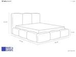 Polsterbett 140x200 mit Bettkasten & Metall-Lattenrost &ndash; Stauraumbett mit...