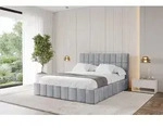 ALTDECOR Polsterbett mit Bettkasten - AMEA - 180x200 - Grau - Bett mit Matratze