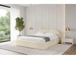 ALTDECOR Polsterbett mit Bettkasten - TIVON-v1 - 160x200 - Beige - Bett mit Matratze