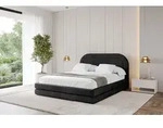 ALTDECOR Polsterbett mit Bettkasten - LERIS - 200x200 - Schwarz - Bett ohne Matratze,