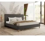 MKS MEBLE Polsterbett LUMARO CLASSIC 200x200 mit Lattenrost & Kopfteil, Modernes