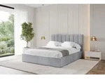 ALTDECOR Polsterbett mit Bettkasten - STERA - 120x200 - Grau - Bett ohne Matratze,
