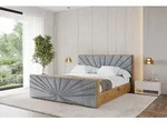 ALTDECOR Polsterbett mit Bettkasten - ENZO6-Z - 180x200 - Grau - Bett mit Kopfteil