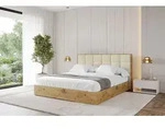 ALTDECOR Polsterbett mit Bettkasten - ENZO2 - 180x200 - Beige - Bett mit Matratze