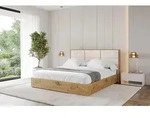 ALTDECOR Polsterbett mit Bettkasten - ENZO1 - 140x200 - Beige - Bett ohne Matratze,