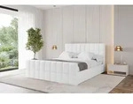 ALTDECOR Polsterbett mit Bettkasten - AMEA-Z - 140x200 - Wei&szlig; - Bett mit Kopfteil