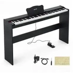 VEVOR Digitalpiano 88 Halbgewichtete Tasten mit HiFi-Lautsprechern Schwarz,...