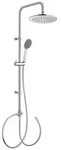 Kronenbach Duschsystem Aufputz ohne Armatur, mit Kopfbrause &Oslash; 22,5 cm, rund