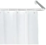 WENKO Winkel Stange Universal Chrom 25 mm Bade Wannen Vorhangs Dusche Aufh&auml;ngen -