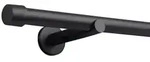 Deco-Raum Gardinenstange auf Ma&szlig; Style Schwarz-matt Endst&uuml;ck Kappe 25mm &ndash; 320cm -