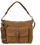 Marc O'Polo Leder Handtasche Umh&auml;ngetasche Caren Hobo Bag Pure Camel hellbraun -