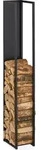Relaxdays Kaminholzregal Metall, Brennholzregal hoch, f&uuml;r Feuerholz, Stapelholz,