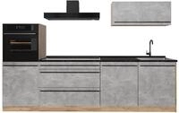 K&uuml;chenzeile Vicco R-Line Beton/Goldkraft Eiche 280 cm Arbeitsplatte Anthrazit, Model