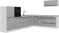 Eckk&uuml;che Vicco R-Line Beton/Wei&szlig; 327 x cm Arbeitsplatte Marmor, Model 67579