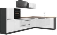 Eckk&uuml;che Vicco R-Line Wei&szlig; Hochglanz/Anthrazit 347 x cm Arbeitsplatte Goldkraft