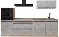 K&uuml;chenzeile Vicco R-Line Beton/Goldkraft Eiche 280 cm Arbeitsplatte Goldkraft Eiche,