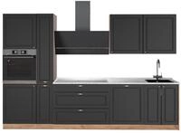 K&uuml;chenzeile Vicco Fame-Line Anthrazit-Gold Landhaus/Goldkraft Eiche 310 cm, AP