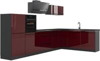 Eckk&uuml;che Vicco R-Line Rot Hochglanz/Anthrazit 347 x cm ohne Arbeitsplatte, Model