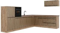 Eckk&uuml;che Vicco R-Line Artisan-Eiche/Goldkraft Eiche 327 x cm Arbeitsplatte Goldkraft