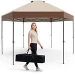 COSTWAY Pavillon 3,6x3,6m, Pop Up Pavillon sechseckig wasserfest,...