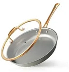 Bratpfanne mit Deckel 28cm Tri-Ply Edelstahl Induktion 2,7mm dick Kupfergriff