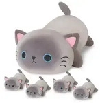 Pl&uuml;schkatze mit 4 Babys, Kuscheltier, Pl&uuml;schkissen, Geschenk f&uuml;r Kinder
