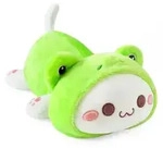 Pl&uuml;schtier Frosch Katze Kuscheltier Stofftier Kawaii K&auml;tzchen Pl&uuml;schkissen...