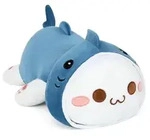 Pl&uuml;schtier Hai Katze Kuscheltier Stofftier Kawaii K&auml;tzchen Pl&uuml;schkissen 50cm...