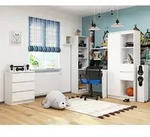Schreibtisch mit Regal SMART 125cm Kombischreibtisch 5 F&auml;cher 180cm hoch CLP -...