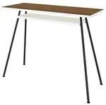 Kompakter Schreibtisch LEVIRA Kost Dash 100x40 cm Troia Nussbaum und Schwarz -