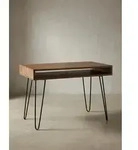 Schreibtisch BAGLI braun 110 x 60 x 76 cm Massiv Holz Laptoptisch Sheesham...