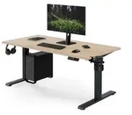 Ergonomischer, h&ouml;henverstellbarer Schreibtisch, anthrazit/Sonoma-Eiche: 140 x...