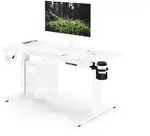 Ergonomischer, h&ouml;henverstellbarer Schreibtisch, wei&szlig;: 120 x 60 cm: ARIA