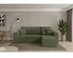 ALTDECOR Ecksofa mit Schlaffunktion und Bettkasten - SENO-L - 249x139x85 - Gr&uuml;n -