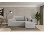 ALTDECOR Ecksofa mit Schlaffunktion und Bettkasten - SENO-L - 249x139x85 - Hellgrau -