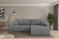 ALTDECOR Ecksofa mit Schlaffunktion und Bettkasten - BERY-L - 276x193x88 - Grau -