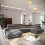 Masseno Ecksofa CORENO mit Schlaffunktion L-Form, Sofa mit Bettkasten,