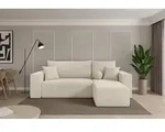 ALTDECOR Ecksofa mit Schlaffunktion und Bettkasten - SENO-L - 249x139x85 - Creme -