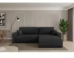 ALTDECOR Ecksofa mit Schlaffunktion und Bettkasten - BERY-L - 276x193x88 - Schwarz -