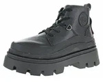 Palladium Damen Stiefel mit Plateausohle und Schn&uuml;rung aus Leder, schwarz,...
